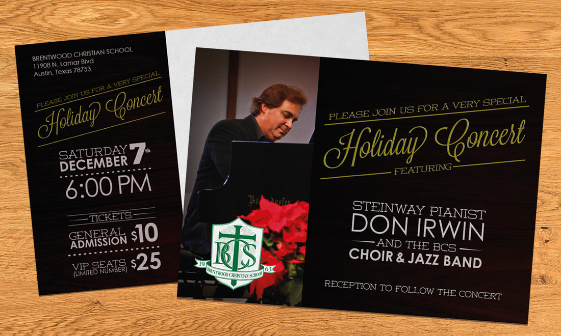 Holiday Concert Invite Postcard
